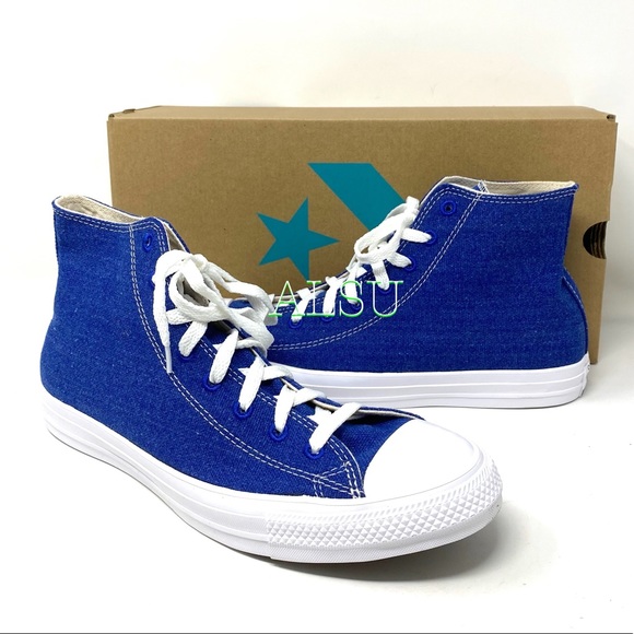 🌿Sale🌿 Converse Ctas High Canvas Rush Blue Men’s Size 9 10 Sneakers 166741C - Picture 8 of 10